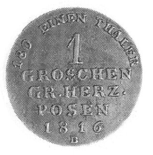grosz 1816 B, Wrocław, Aw: Orzeł pruski, Rw: Napis, Plage 57