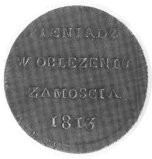 6 groszy 1813, Zamość, Aw: Napis, Rw: Nominał, d