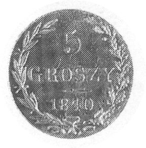 5 groszy 1840, Warszawa. Aw: Orzeł carski, Rw: N