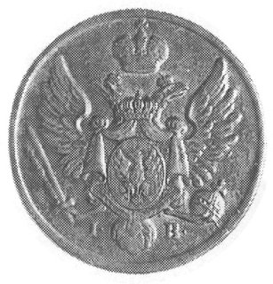 3 grosze 1827 z miedzi krajowej, Warszawa, j.w., Plage 164, moneta niezwykle rzadka w tym stanie zachowania