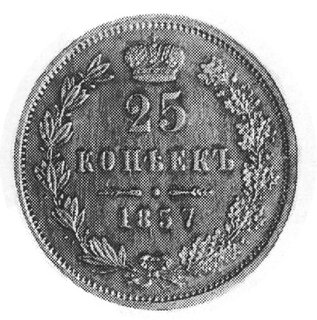 25 kopiejek 1857, Warszawa, j.w., Plage 455