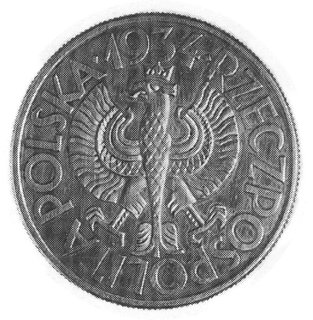 10 złotych 1934, Klamry, wybito 100 sztuk, srebro 17.90 g.
