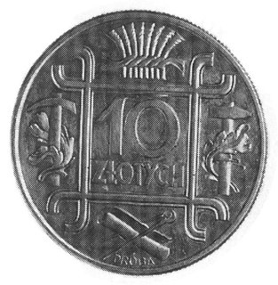 10 złotych 1934, Klamry, wybito 100 sztuk, srebr