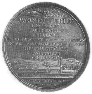 medal z okazji stulecia Pokoju Oliwskiego z roku