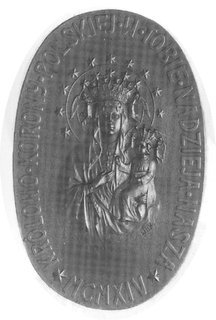 medal owalny z Matką Boską z 1914 r., Aw: Półpos