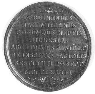medal autorstwa A. Widemana z 1768 r., Aw: Popie