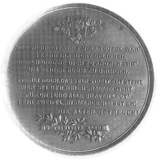 medal ku czci Bismarcka, Aw: Popiersie w pikelha