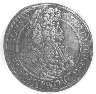 talar 1693, Wiedeń, Aw: Popiersie, w otoku napis, Rw: Orzeł habsburski, w otoku napis, Her.594, Dav.3229