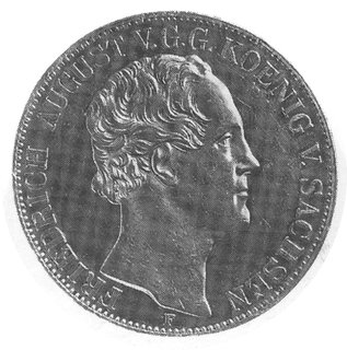 podwójny talar 1847, Aw: Głowa, w otoku napis, R