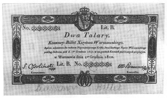 2 talary 1.12.1810, podpis: Ossoliński, Pick A13