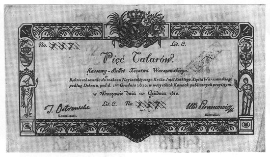 5 talarów 1.12.1810, podpis: Ostrowski, Pick A14