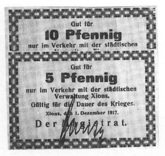 Xions (Książ Wlkp.) 5, 10 fenigów 1,12.1917, Sch