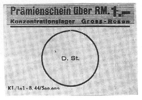 Gross-Rosen 1 marka bez daty, szaroniebieski kar