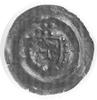 brakteat; Ramię ze sztandarem, w polu krzyż i 4 kropki, Waschinski 3, Neumann la, pierwsza moneta ..