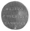 2 złote 1813, Zamość, Aw: Napis, Rw: Dwie gałązki i napis, Plage 125, moneta rzadko spotykana w ty..