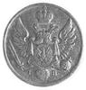 3 grosze 1827 z miedzi krajowej, Warszawa, j.w., Plage 164, moneta niezwykle rzadka w tym stanie z..