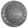 1 1/2 rubla= 10 złotych 1833, Petersburg, Aw: Or