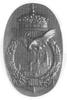 medal owalny z Matką Boską z 1914 r., Aw: Półpostać Matki Boskiej z Dzieciątkiem i napis: KRÓLOWO ..
