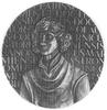 medal na 500-lecie urodzin M. Kopernika z 1973 r. autorstwa F. Branco (Portugalia), Aw: Popiersie ..