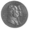 medal sygn. Kullrich z okazji jubileuszu małżeństwa Wilhelma I (1861-88), Aw: Popiersia pary króle..