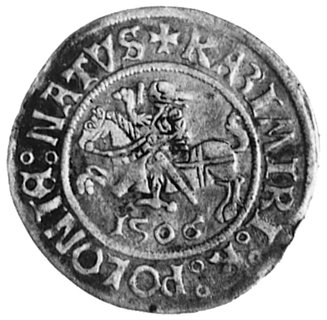 grosz 1506, Głogów, Aw: Orzeł i napis, Rw: Pogoń i napis, Gum.474, Kurp.4, pierwsza datowana moneta polska