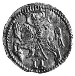 dwudenar 1578, Mitawa, Aw: Monogram królewski, Rw: Pogoń, Kurp.250 R4, H-Cz.618 R2, T.8, moneta uznawanaprzez większość numizmatyków za monetę litewską ale herb Kettlerów świadczy, że była ona bita w Kurlandiiw Mitawie
