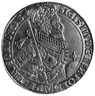 talar 1628, Bydgoszcz, Aw: Popiersie w koronie i napis, Rw: Tarcza herbowa i napis, Gum.1216, Dav.4316, Kurp.1611R