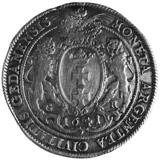 talar 1641, Gdańsk, Aw: Popiersie w koronie i napis, Rw: Herb Gdańska i napis, Dav.4356, Kurp. 179 R2