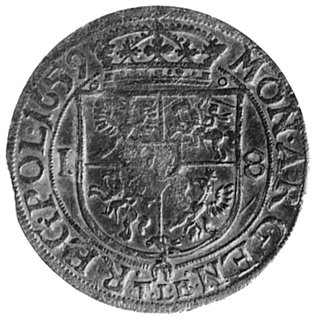 ort 1659, Kraków, j.w., Gum. 1759, Kurp.447, odmiana z herbem Ślepowron