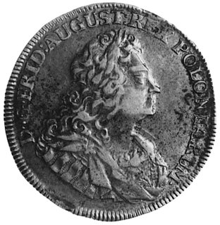 2/3 talara (gulden) 1724, Drezno, Aw: Popiersie i napis, Rw: Tarcze herbowe i napis, Dav.826