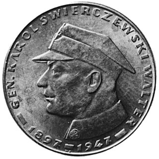 10 złotych 1967, Świerczewski, rewers obrócony o