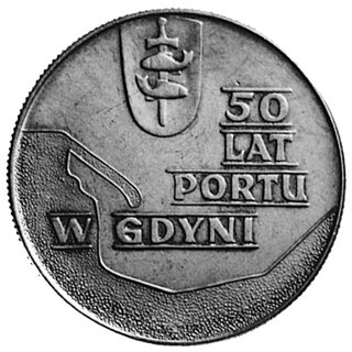 10 złotych 1972, Port w Gdyni, rewers obrócony o 180 stopni