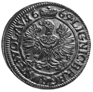 3 krajcary 1669, Brzeg, Aw: Popiersie i napis, R