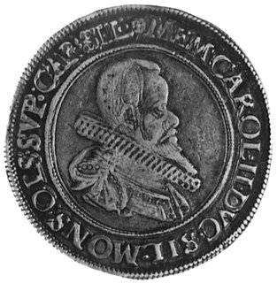 półtalar 1617, Oleśnica, Aw: Popiersie i napis, Rw: Napisy, Kop.392.I -rr-, FbSg.2212, moneta wybita po śmierciksięcia, patyna