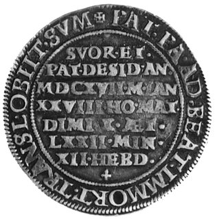 półtalar 1617, Oleśnica, Aw: Popiersie i napis, Rw: Napisy, Kop.392.I -rr-, FbSg.2212, moneta wybita po śmierciksięcia, patyna