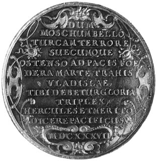 medal sygn. IH (Jan Höhn sen.) wybity w 1637 r. 