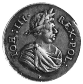 medalik autorstwa C.J. Leherra wybity prawdopodobnie w 1683 r. z okazji Zwycięstwa Wiedeńskiego, Aw: Popiersiekróla i napis: IOH III REX POL, Rw: Korona królewska z dwoma skrzyżowanymi gałązkami oliwnymi