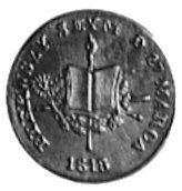 medalik niesygnowany wybity w 1818 roku na inaug