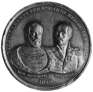 medal wybity w 1849 roku ku czci bohaterów Powstania Węgierskiego