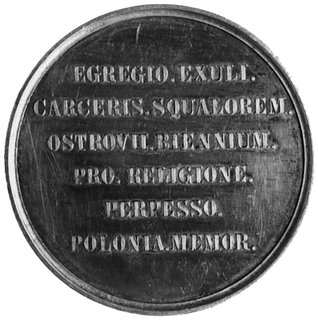 medal wybity w 1877 roku na pamiątkę uwięzienia 