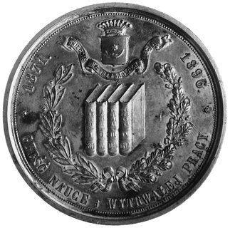 medal sygnowany BARTOSZEWICZ, wybity w 1896 roku
