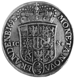 Fryderyk III 1688-1713, gulden 1693, Magdeburg, 