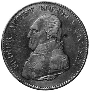 talar 1822, Aw: Popiersie króla w mundurze, w ot