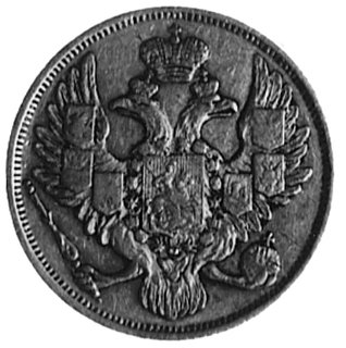 3 ruble 1844, Petersburg, Aw: Orzeł dwugłowy, Rw: Napisy w poziomie i w otoku, Uzdenikow 401, Mich.458, platyna