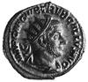 antoninian, Aw: Popiersie cesarza w koronie radialnej na głowie i napis: IMP CAE C VIB TREB GALLVS..