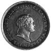 medal wybity w 1826 roku z okazji śmierci Aleksandra I, Aw: Głowa cara, powyżej gwiazda i napis w ..