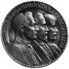 medal sygnowany J. WYSOCKI wybity w 1915 roku, Aw: Popiersia Sapiehy, Sienkiewicza i Paderewskiego..