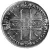 rubel 1724, Aw: Popiersie w prawo, w otoku napis, Rw: Poczwórny monogram w kształcie krzyża, w pol..