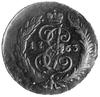2 kopiejki 1763 C¶-M, Uzdenikow 2577, Mich.30, moneta przebita na 4 kopiejkówce z 1762 r.