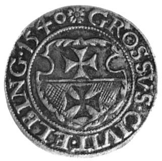 grosz 1540, Elbląg, Aw: Orzeł Prus Królewskich (